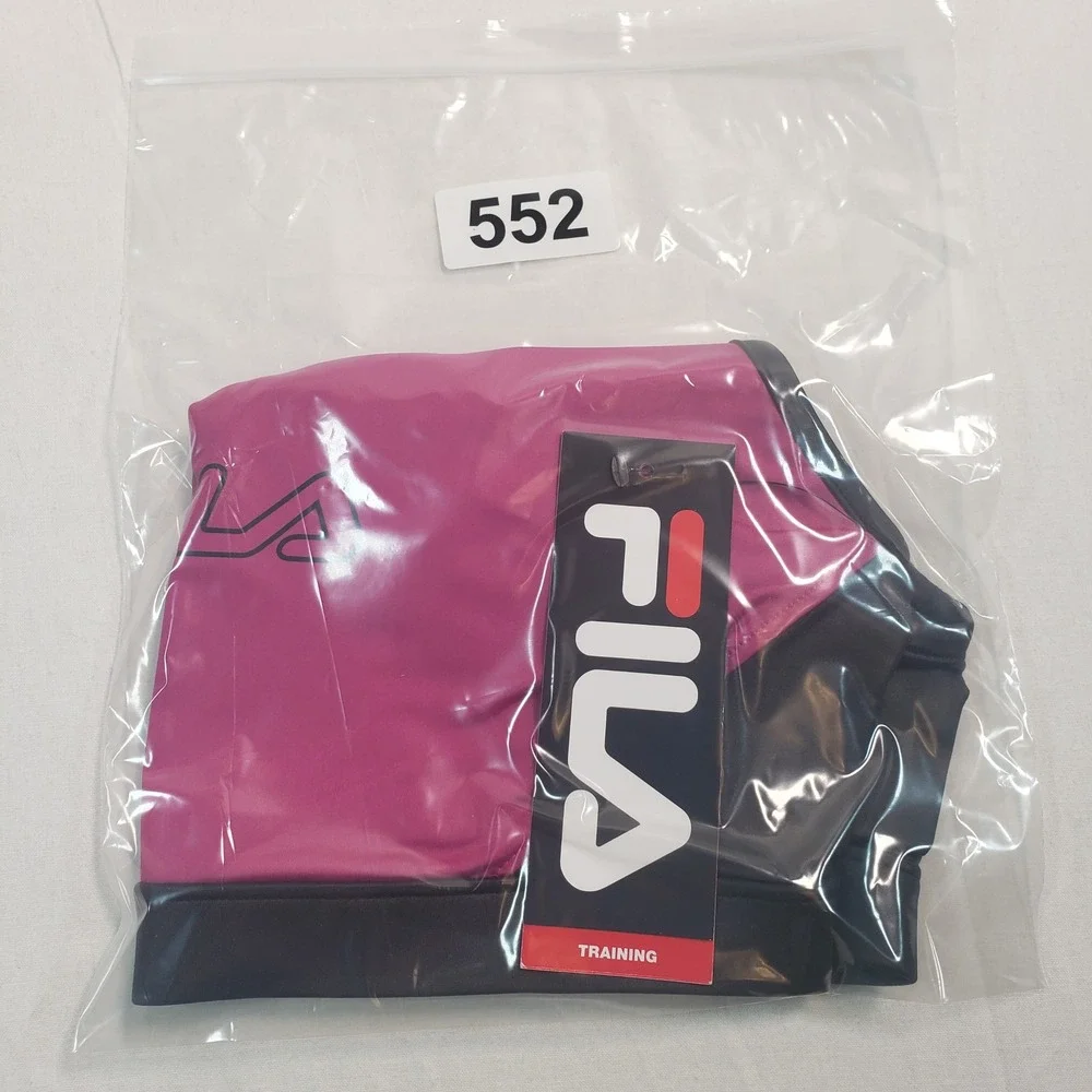 Fila Impulse Bra Top Training Sportswear Pink Black‎ Racerback Size M